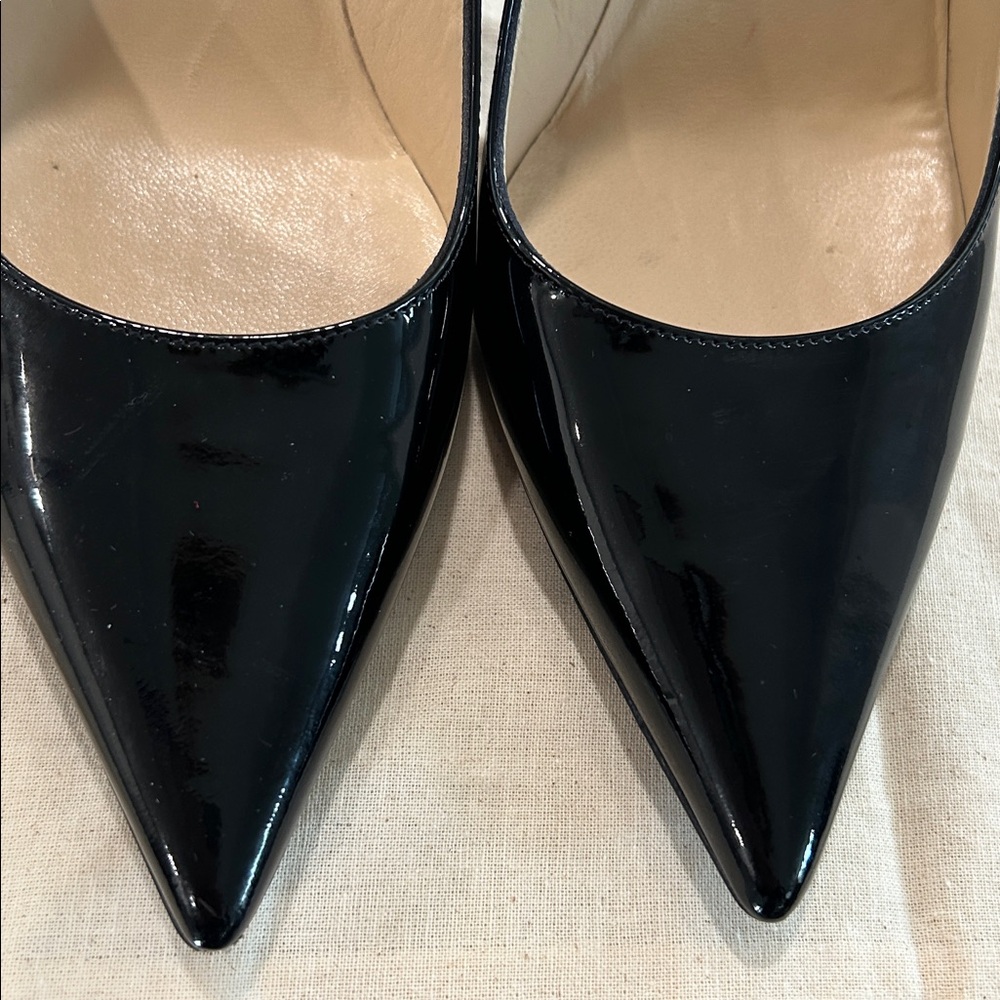 Jimmy Choo Abel Black Patent Stiletto Pump Size 38.5 - Picture 6 of 10